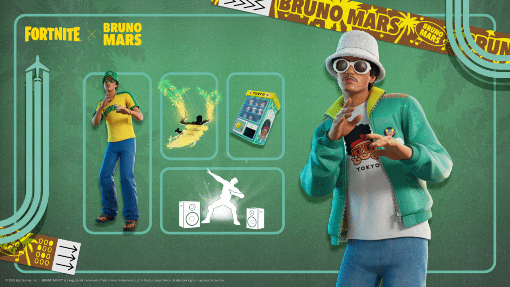 pacotão turnê mundial - fortnite festival x bruno mars